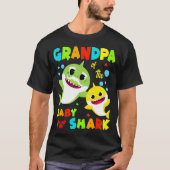 Opa van de Baby haaiendag opa haai T T-shirt (Voorkant)