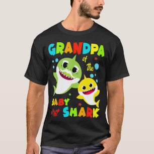 Opa van de Baby haaiendag opa haai T T-shirt