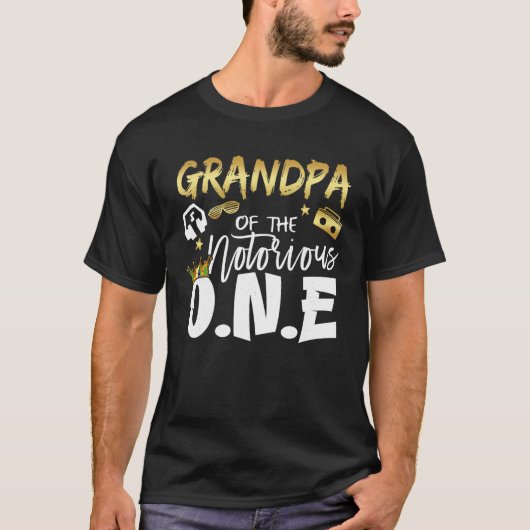 Opa van de beruchte One Old School 1e Hip Ho T-shirt (Voorkant)