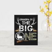 Opa van de Big One verjaardagsjongen Deer Hunter C Kaart (Gele Bloem)