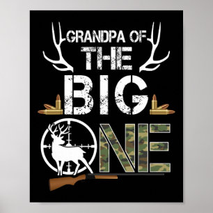 Opa van de Big One verjaardagsjongen Deer Hunter C Poster
