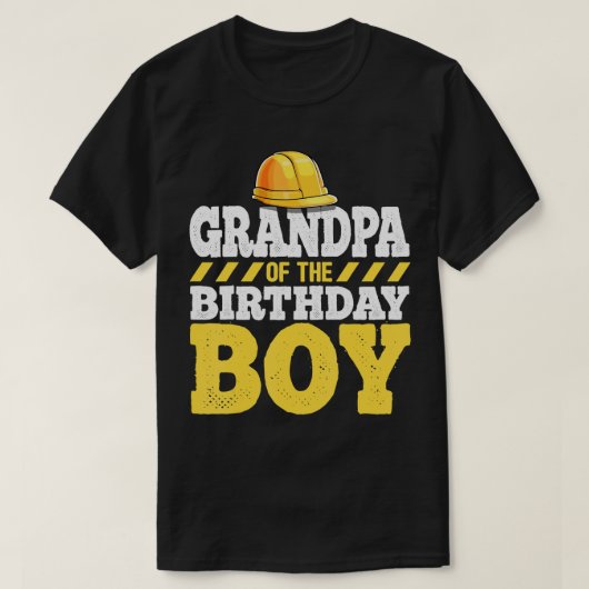 Opa van de Birthday Boy Construction Birthday T-shirt (Design voorkant)