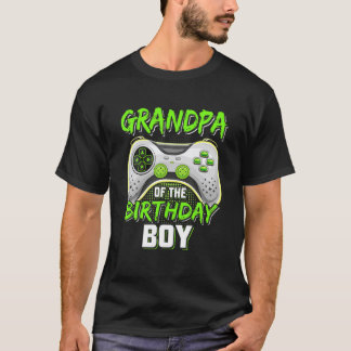 Opa van de Birthday Boy Cute Video Gamer Match T-shirt