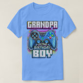 Opa van de Birthday Boy Matching Family Video T-shirt (Design voorkant)