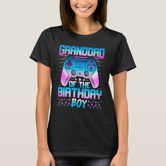 Opa van de Birthday Boy Matching Video Game B T-shirt (Voorkant)