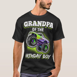Opa van de Birthday Boy Monster Truck Birthday T-shirt