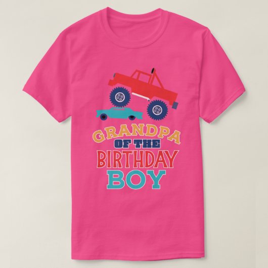 Opa van de 'Birthday Boy Monster Truck Matching' T-shirt (Design voorkant)