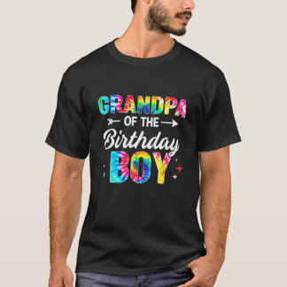 Opa van de Birthday Boy Tie Dye Familie Matchin T-shirt