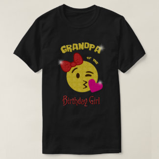 Opa van de Birthday Girl Emoji Birthday Party T-shirt