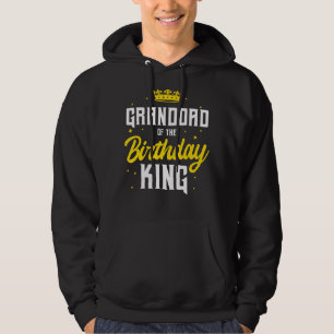 Opa van de Birthday King Party Crown Bday Cel Hoodie