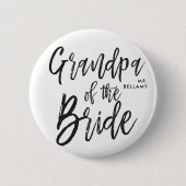 Opa van de Bride | Manuscript Wedding Ronde Button 5,7 Cm (Voorkant)