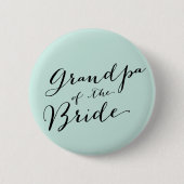 Opa van de Bride Script Wedding Bridal Party Ronde Button 5,7 Cm (Voorkant)