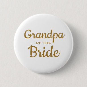 Opa van de Bride Wedding Custom Button