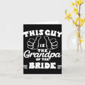 Opa van de bruid bruiloft grootvader Mannen bruid Kaart (Gele Bloem)