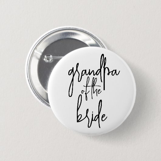 Opa van de bruid Button (Voorkant /achterkant)
