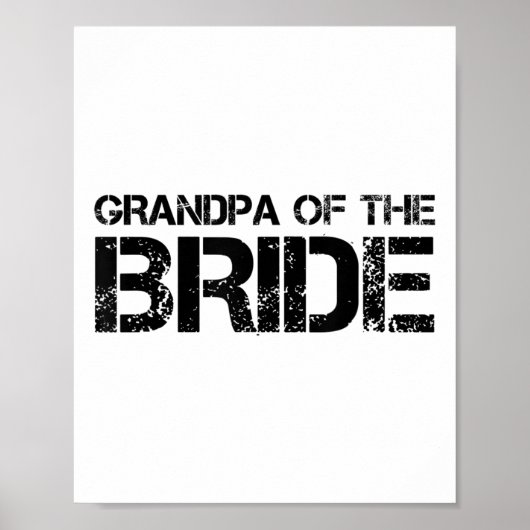Opa van de bruid Grappige bruidegom feest cadeau Poster (Voorkant)