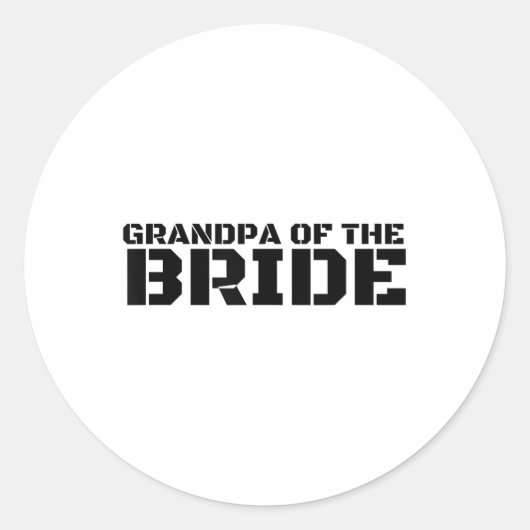 Opa van de bruid Grappige bruidegom feest cadeau Ronde Sticker (Voorkant)