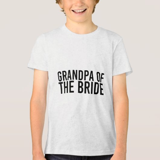 Opa van de bruid Grappige bruidegom feest cadeau Tri-Blend Shirt (Voorkant)