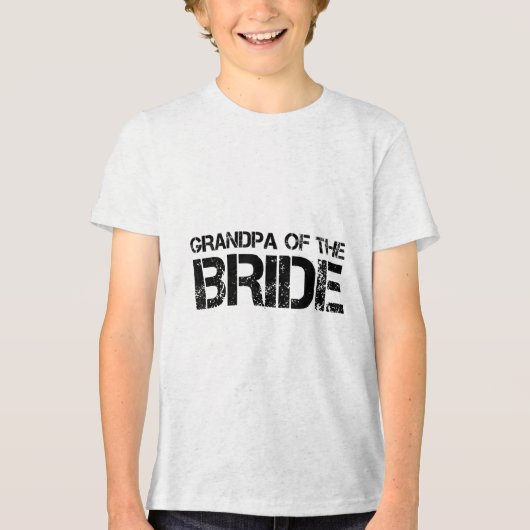 Opa van de bruid Grappige bruidegom feest cadeau Tri-Blend Shirt (Voorkant)