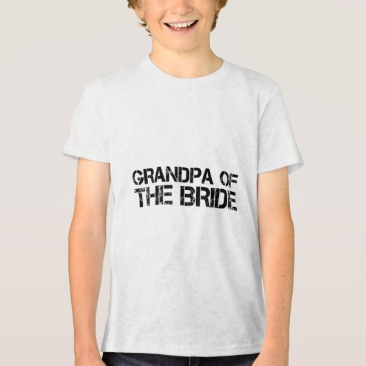 Opa van de bruid Grappige bruidegom feest cadeau Tri-Blend Shirt (Voorkant)