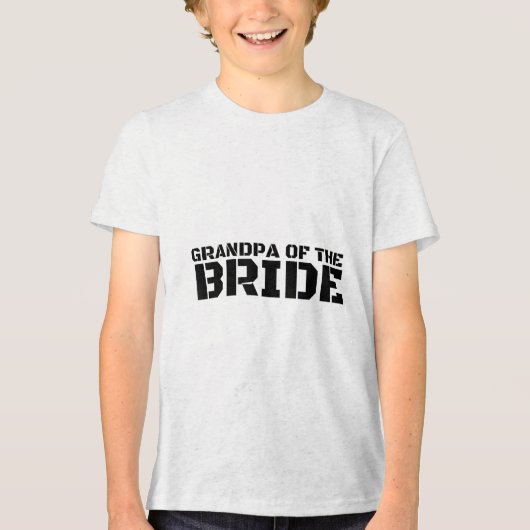 Opa van de bruid Grappige bruidegom feest cadeau Tri-Blend Shirt (Voorkant)
