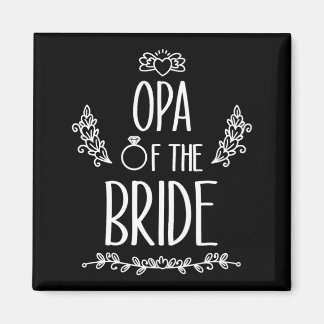 Opa van de bruid huwelijksfeest familie 1 magneet