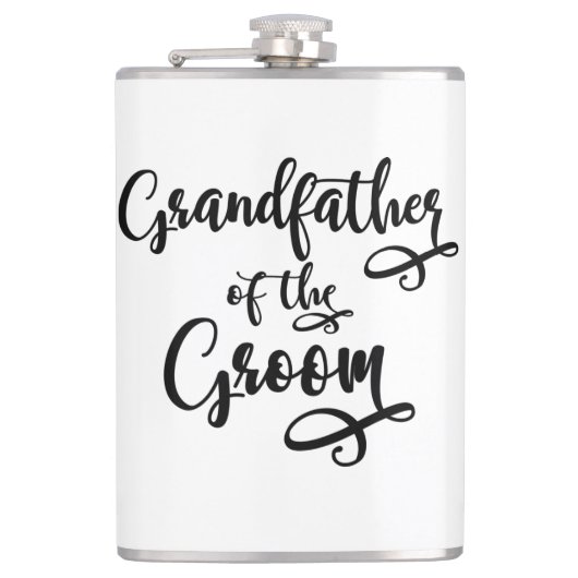 Opa van de bruidegom heupfles (Voorkant)