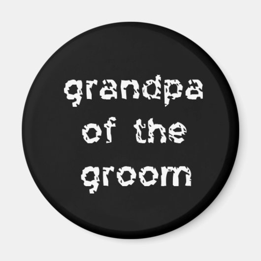 Opa van de bruidegom magneet (Voorkant)