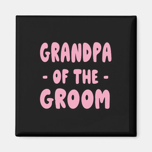 Opa van de bruidegom - Opa Grootvader Oudeheer Magneet (Voorkant)