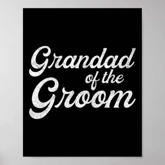 Opa van de bruidegom shirts voor mannen1 poster (Voorkant)