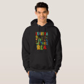 Opa van de Drie Rex 3e Verjaardag Jongen Dinosauru Hoodie (Voorkant volledig)