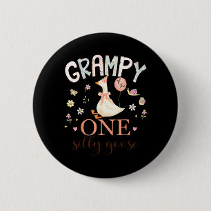 Opa van de enige domme gans 1e verjaardag meisje ronde button 5,7 cm