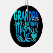 Opa van de familie van de zeemeermin van de geboor keramisch ornament (Rechts)