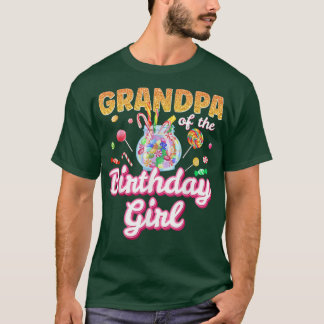 Opa van de familie van het Birthday Girls Snoep di T-shirt