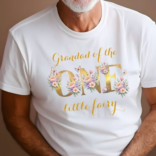 Opa van de feeëntuin 1e verjaardagsfeestje t-shirt