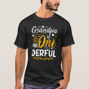 Opa van de heer een vreselijke partij bijpassende t-shirt