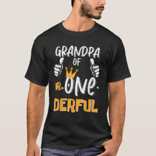 Opa van de heer Onederful 1e Verjaardag 1e Dag Mr  T-shirt