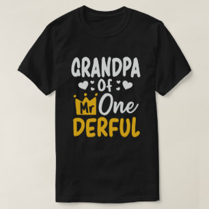 Opa van de heer Onederful 1st Birthday Matching T-shirt