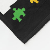 Opa van de jarige jongen Autisme bewustzijn puzzel Fleece Deken (Hoek)