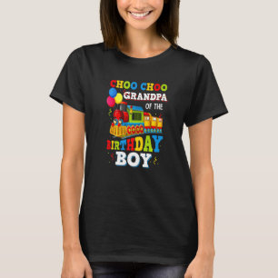 Opa van de jarige jongen Trein Speelgoed Thema Dee T-shirt