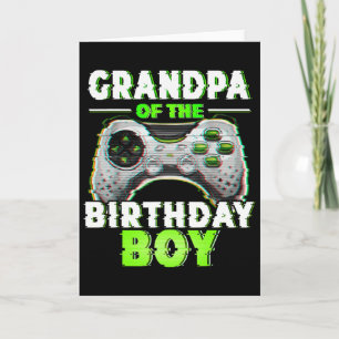Opa van de jarige video gamer bijpassende F Kaart