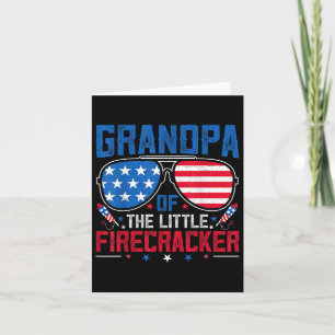 Opa van de kleine vuurwerk Amerikaanse vlag 4e van Kaart