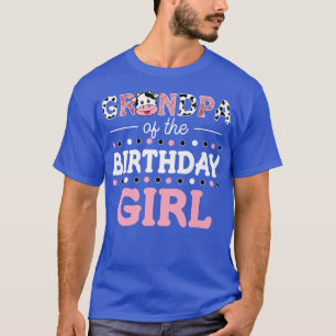 Opa van de Koe van het Birthday Girl Boerderij Pap T-shirt