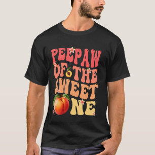 Opa van de lieve perzik 1e verjaardag meisje Gr T-shirt
