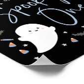Opa van de Spooky One First Birthday Boy 1st H Poster (Hoek)