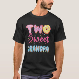 Opa van de twee lieve 2e verjaardag donut meisje p t-shirt
