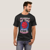 Opa van de verjaardag Baller Basketbal Thema B T-shirt (Voorkant volledig)