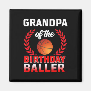 OPA van de verjaardag baller basketbal thema bd Magneet