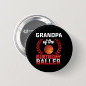 OPA van de verjaardag baller basketbal thema bd Ronde Button 5,7 Cm (Voorkant /achterkant)