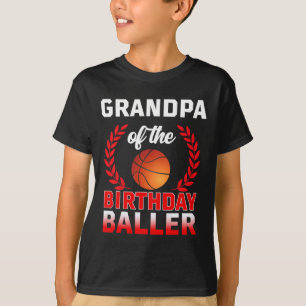 OPA van de verjaardag baller basketbal thema bd T-shirt